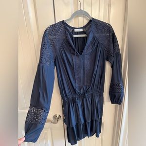 Ramy Brook Navy Blue long sleeve dress